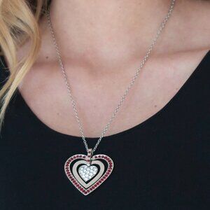 Paparazzi Jewelry Accessories - Bless Your Heart - Red Necklace - Vintage
